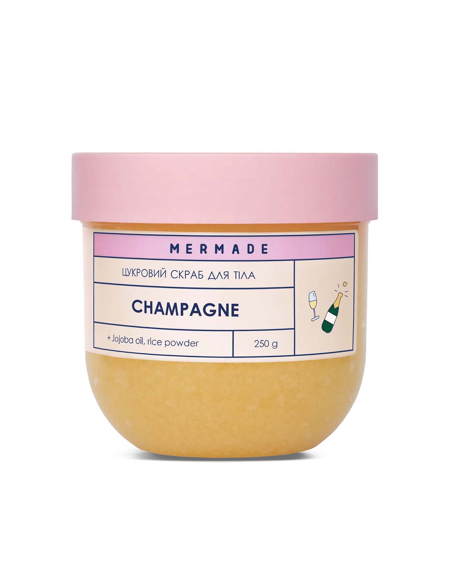 Картинка Цукровий скраб для тіла Champagne, 250 г