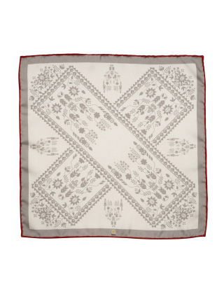 Картинка Шовкова хустина паше "Sribna", 30 х 30 см